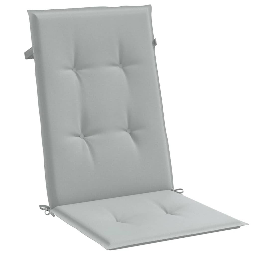 AddGrace Lot de 2 coussins antidérapants pour chaise de cuisine en forme de D, en mousse haute densité, durable, 40,6 x 40,6 x 5,1 cm, gris clair