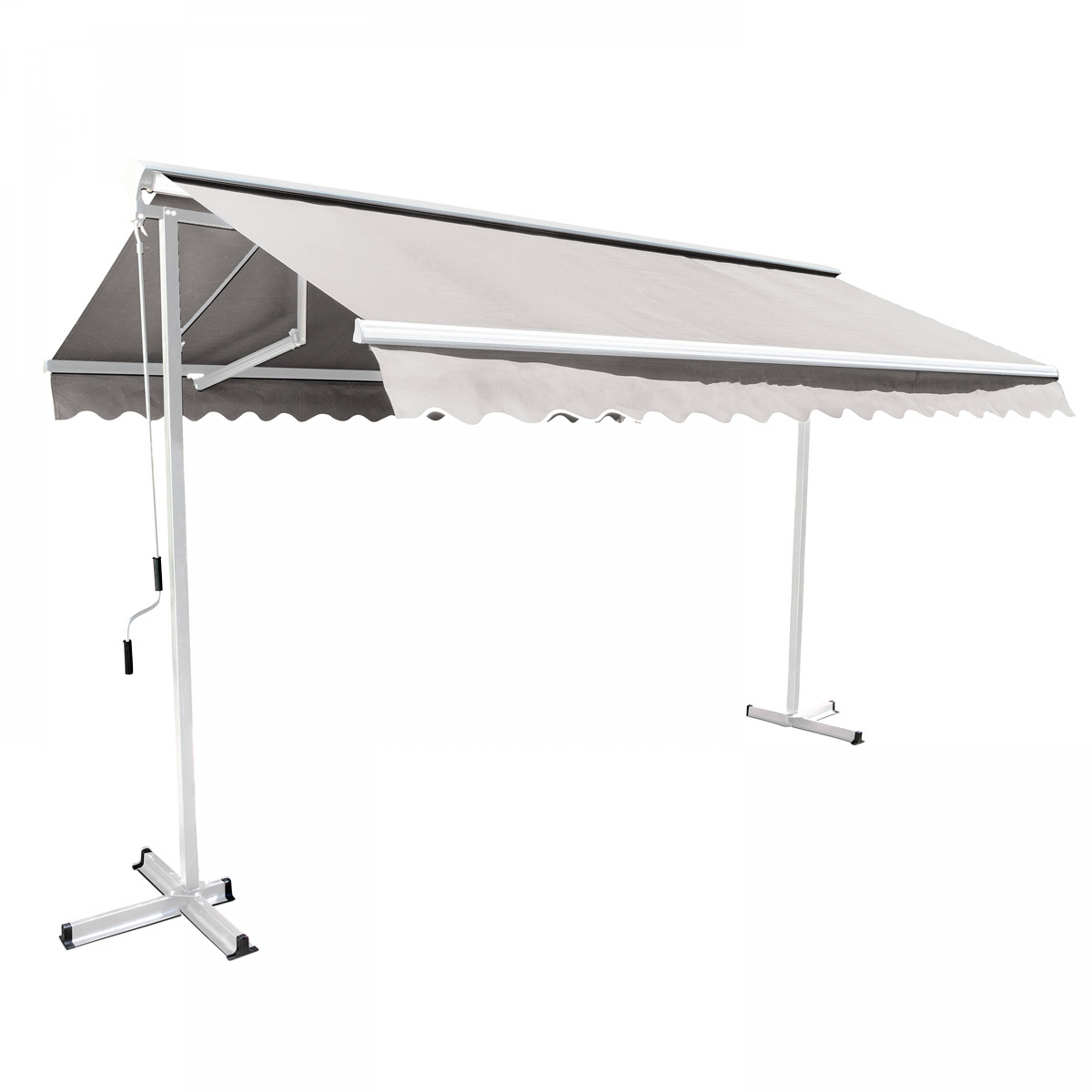 Oviala - Store double pente 3x3m en aluminium écru Trinidad - Oviala - Imagen 1