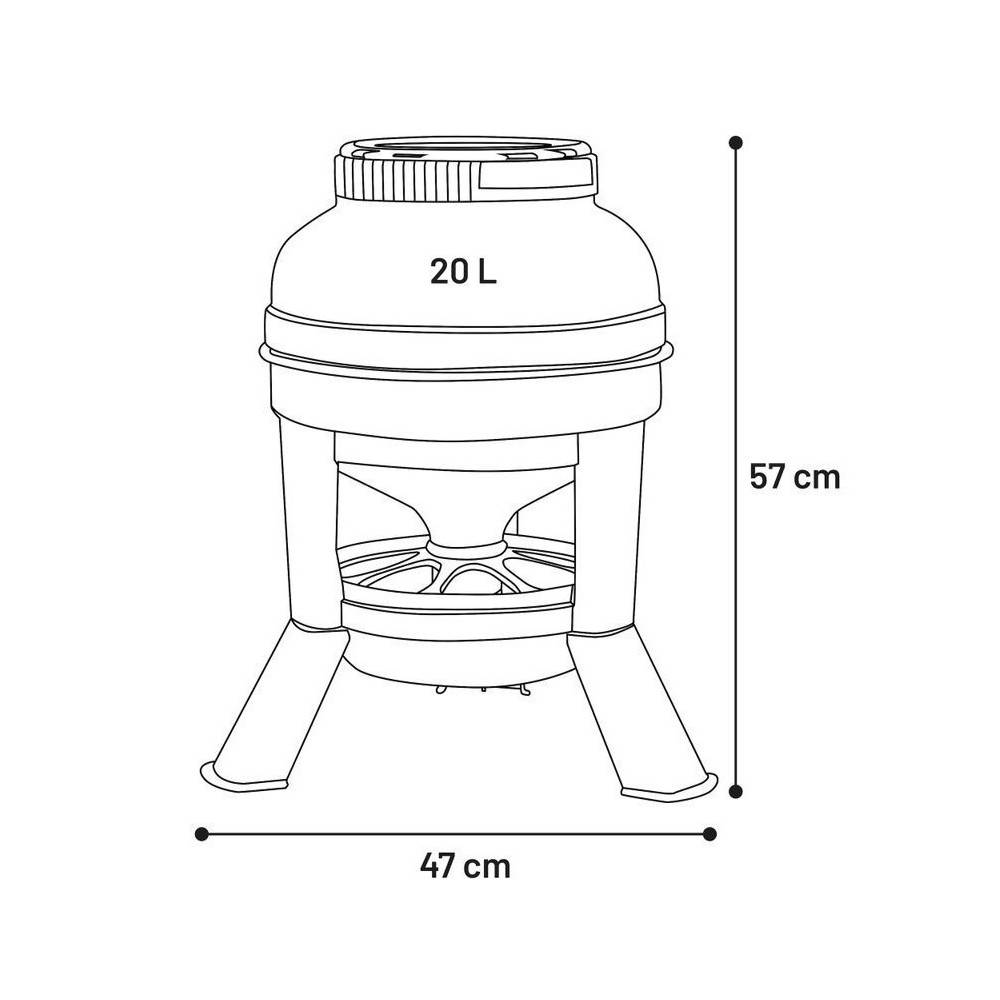 Mangeoire en plastique sur pieds, 20 Litres, pour poules - Image 6