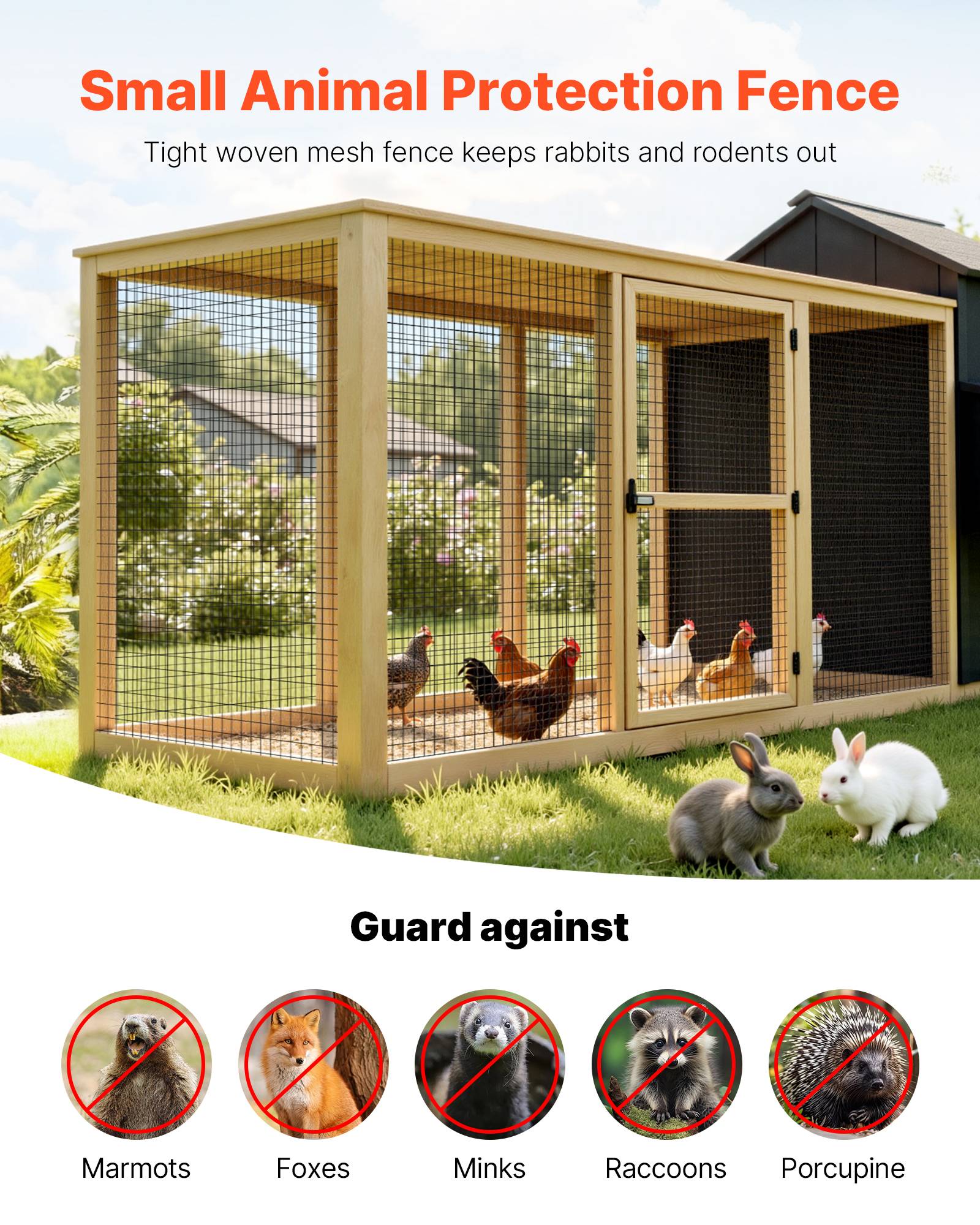 Vevor - VEVOR Grillage métallique noir 61 cm x 7,6 m, maille 5 x 7,5 cm, fil galvanisé revêtu PVC calibre 16 pour jardin et enclos - Image 2