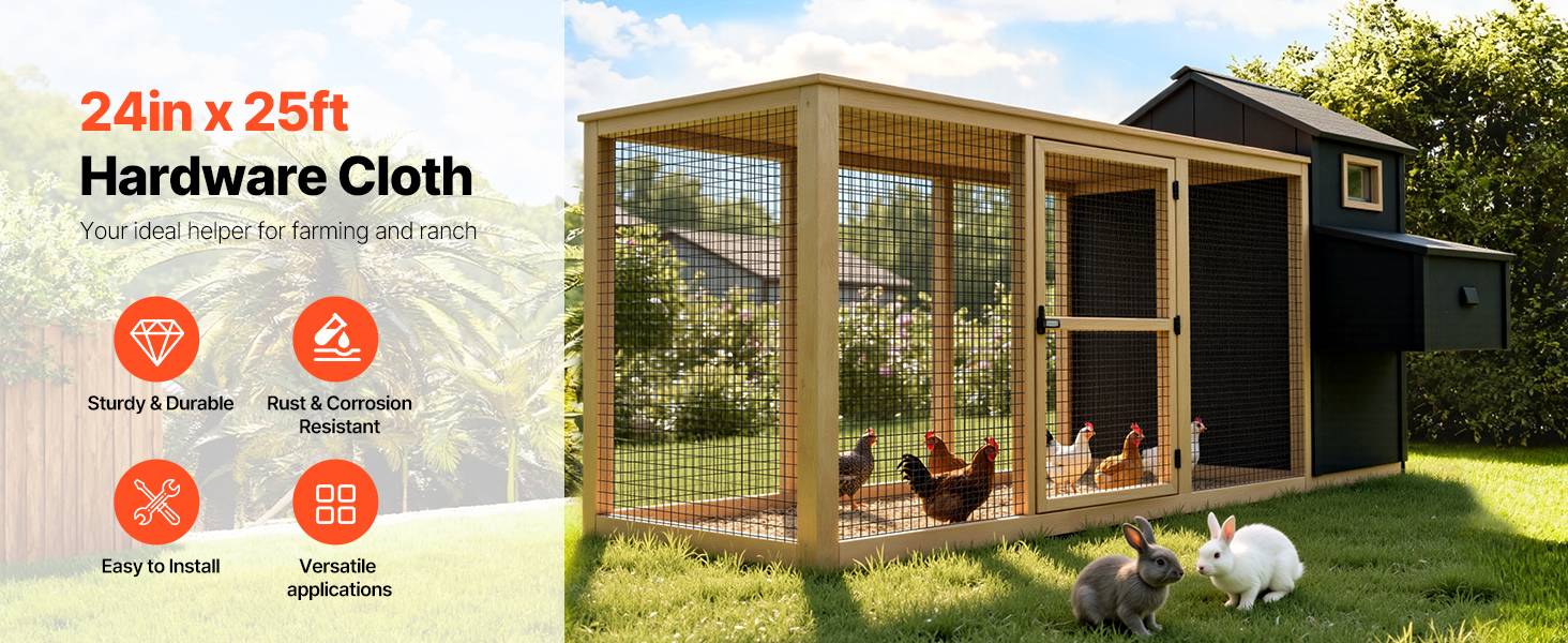 Vevor - VEVOR Grillage métallique noir 61 cm x 7,6 m, maille 5 x 7,5 cm, fil galvanisé revêtu PVC calibre 16 pour jardin et enclos - Image 9