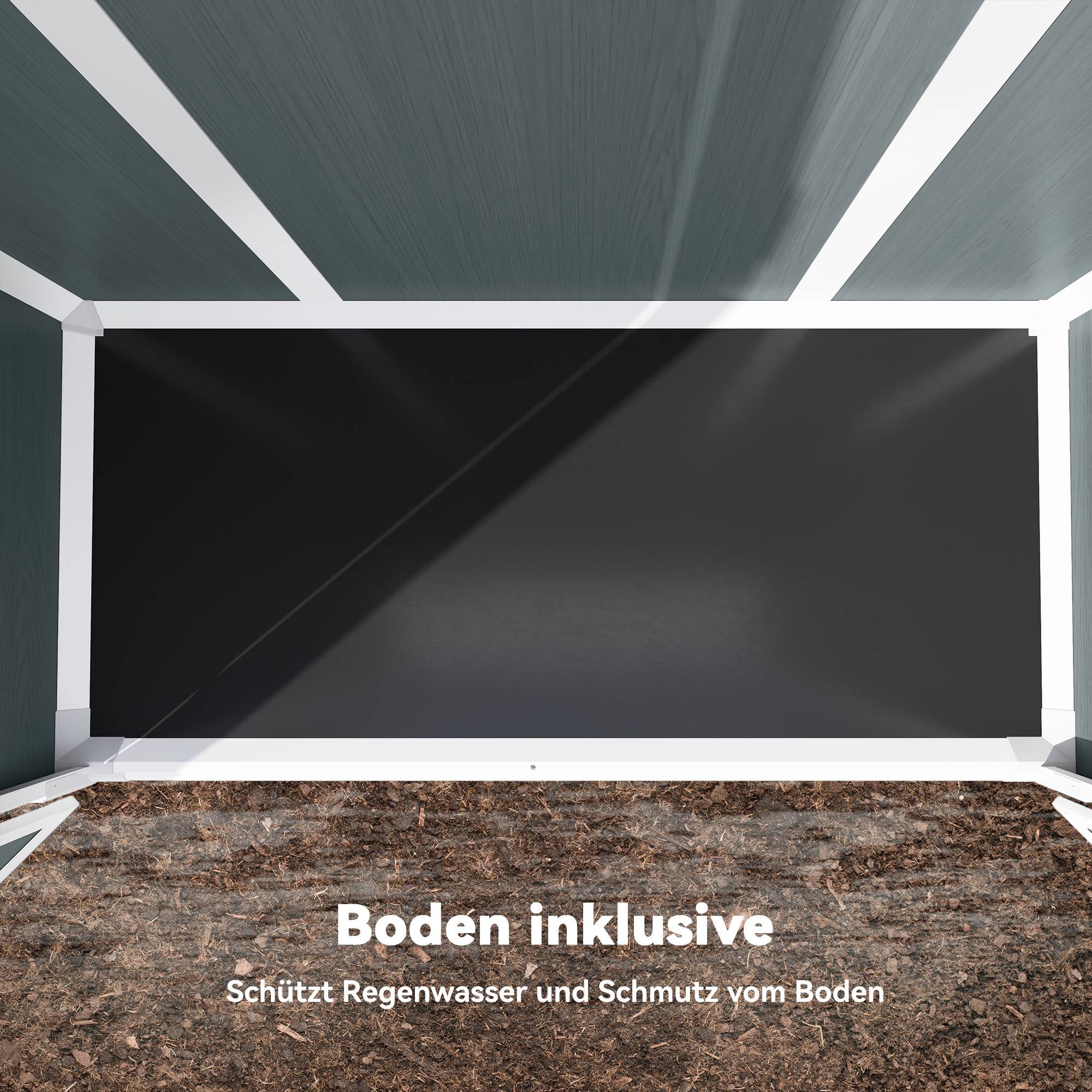 Abri de jardin polypropylène gris 134 x 68,5 x 170 cm - PANGIVO - Image 7