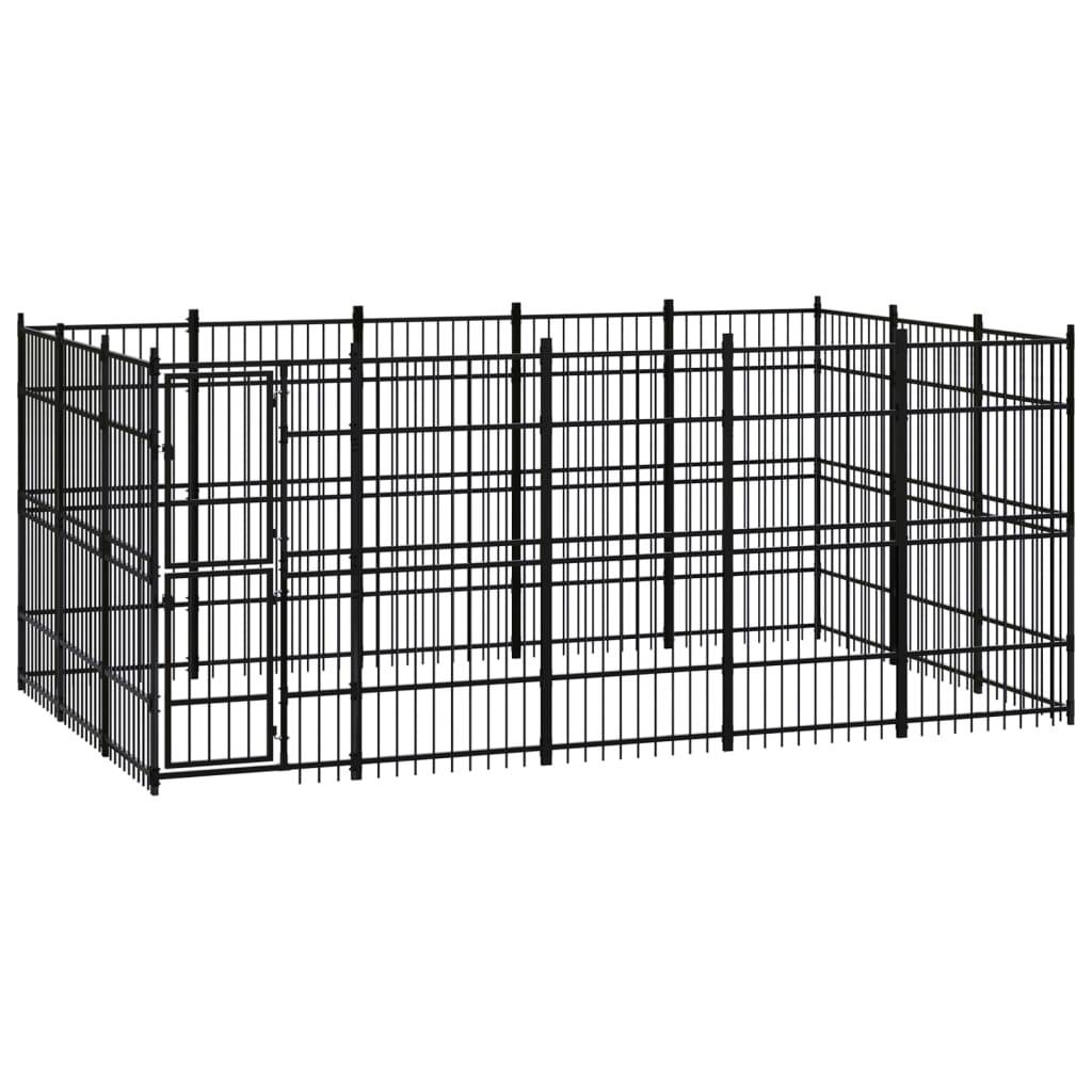 Vidaxl - Chenil d'extérieur pour chiens Acier 13,82 m² vidaXL 3097976 - Imagen 1