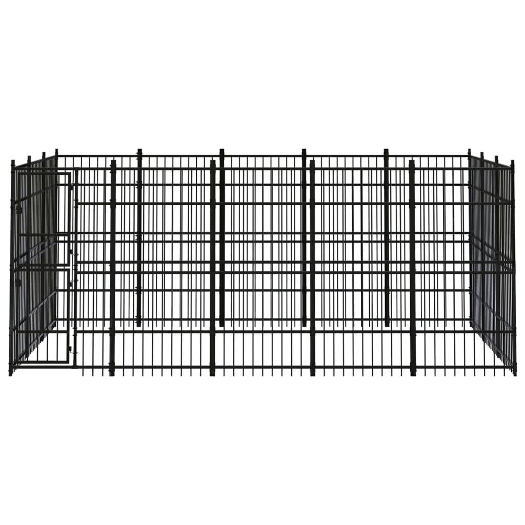 Vidaxl - Chenil d'extérieur pour chiens Acier 13,82 m² vidaXL 3097976 - Imagen 2