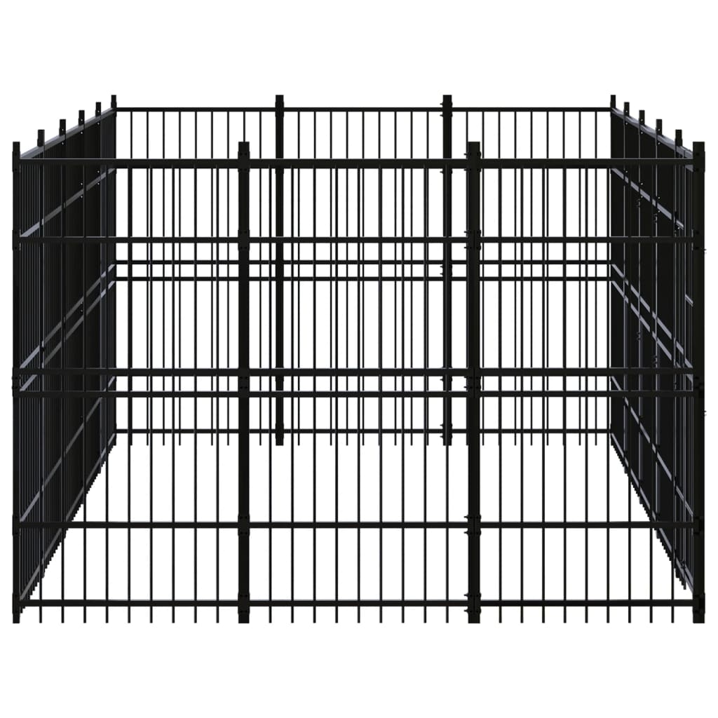 Vidaxl - Chenil d'extérieur pour chiens Acier 13,82 m² vidaXL 3097976 - Imagen 3