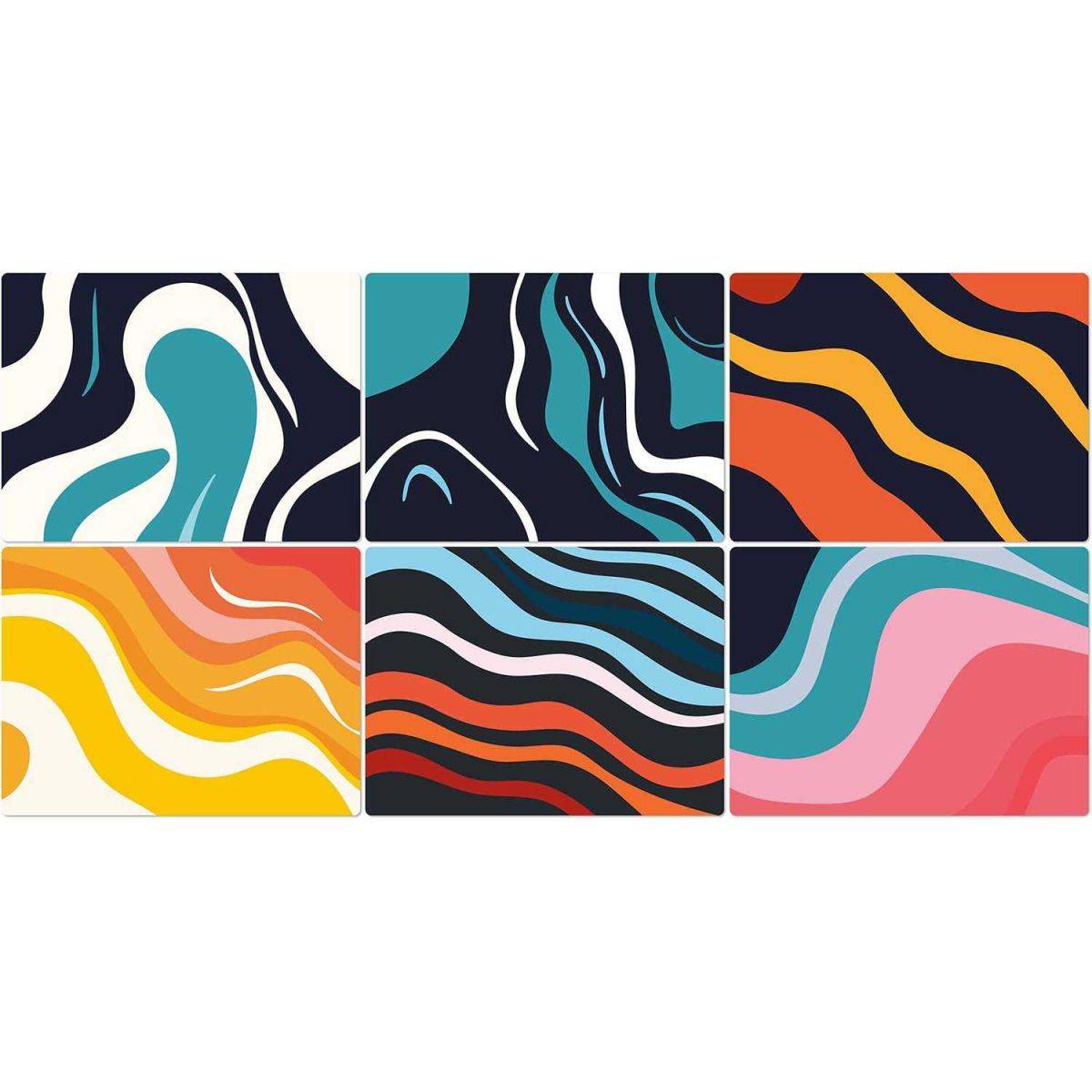 Set de table en vinyle 40 x 30 cm Wave Lot de 6 sets de table motifs assortis - Imagen 1