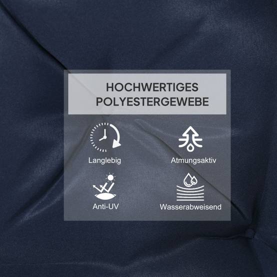 PANGIVO - Coussin d’assise en polyester, bleu foncé, 98 x 50 x 8 cm - PANGIVO - Image 4
