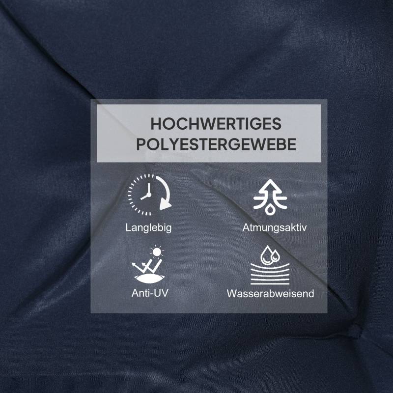 PANGIVO - Coussin d’assise en polyester, bleu foncé, 98 x 50 x 8 cm - PANGIVO - Image 4