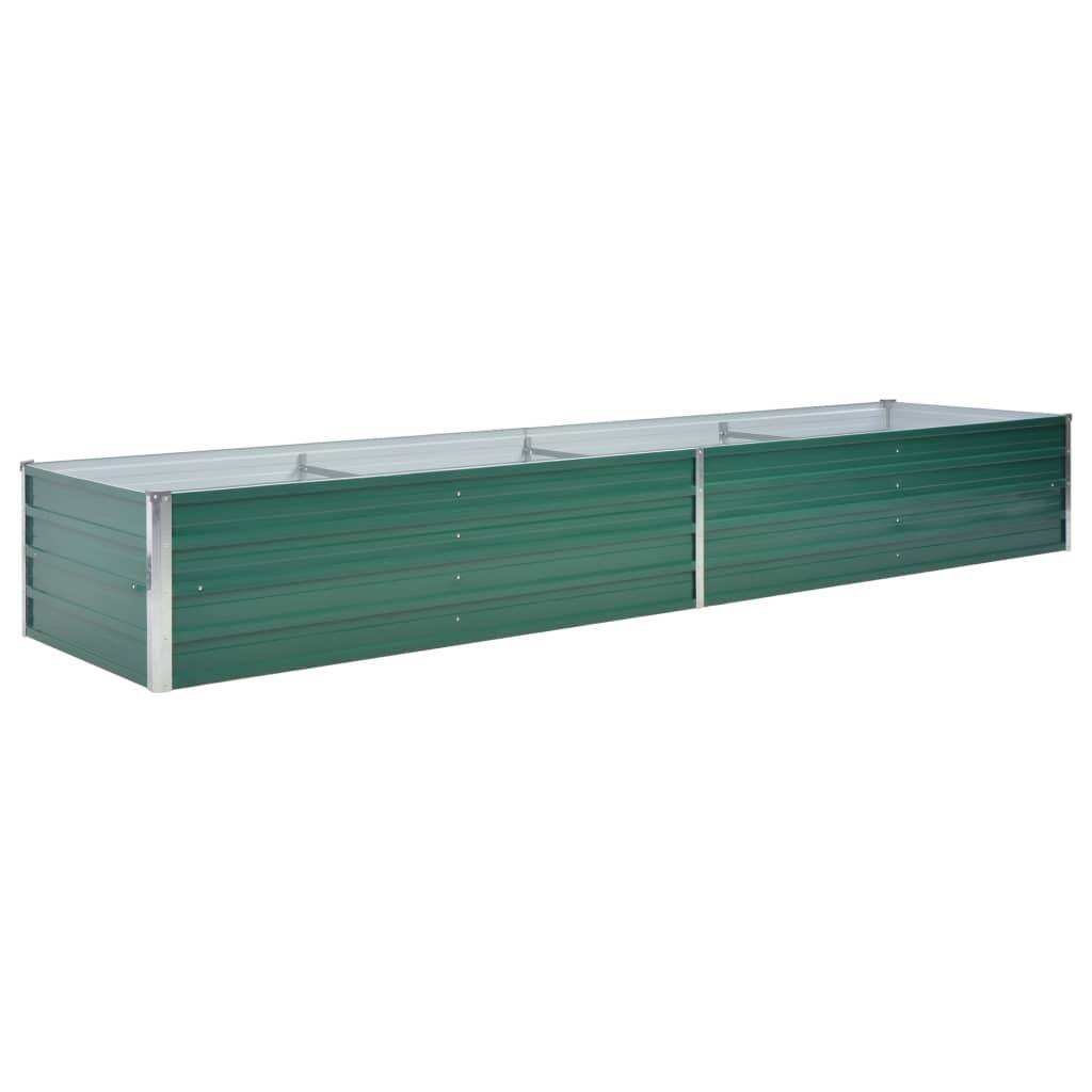 Helloshop26 - Jardinière lit surélevé plantes fleurs jardin acier galvanisé 320 x 80 x 45 cm vert - Imagen 1