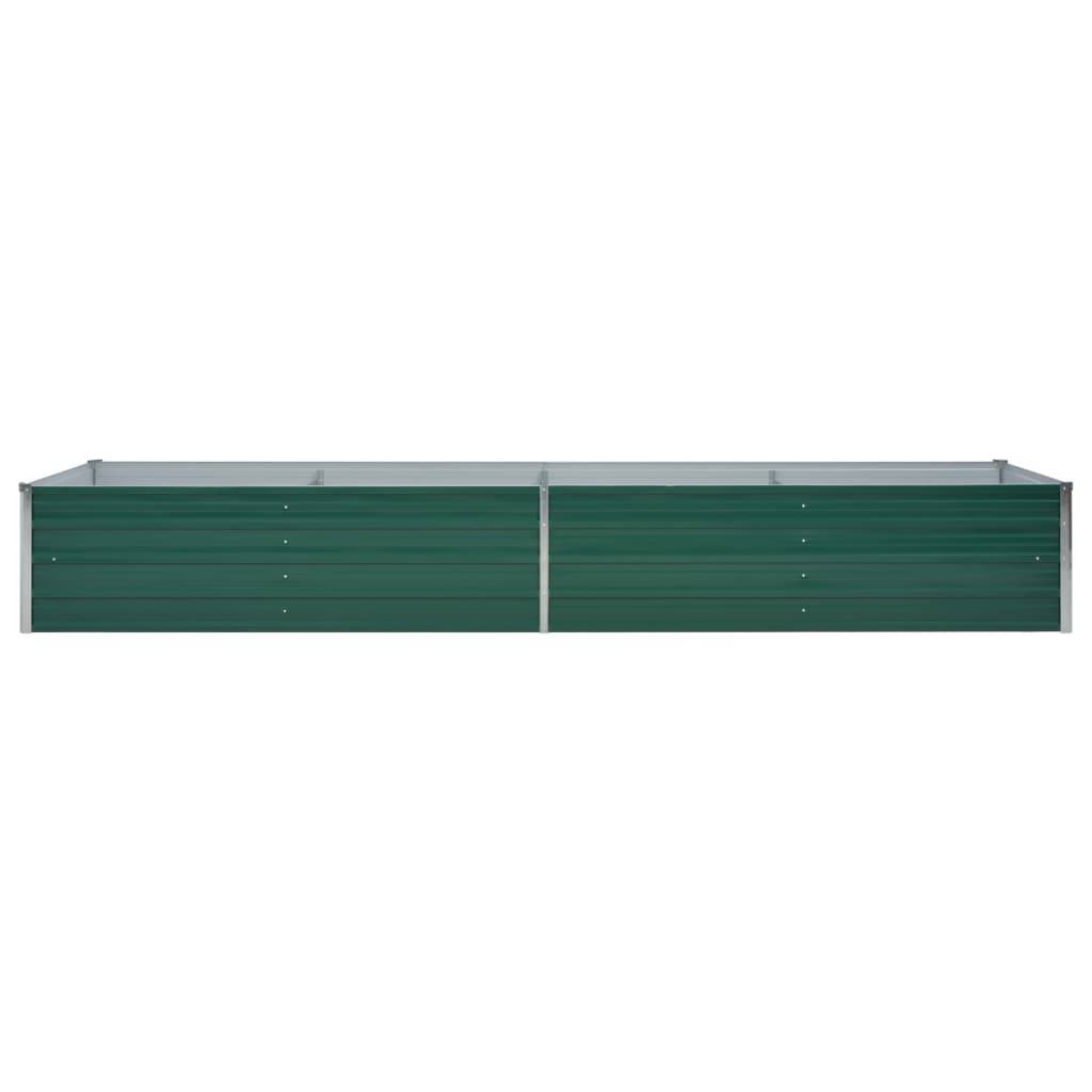 Helloshop26 - Jardinière lit surélevé plantes fleurs jardin acier galvanisé 320 x 80 x 45 cm vert - Imagen 2