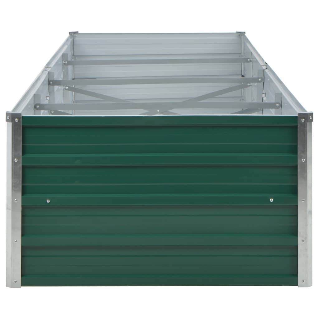 Helloshop26 - Jardinière lit surélevé plantes fleurs jardin acier galvanisé 320 x 80 x 45 cm vert - Imagen 4