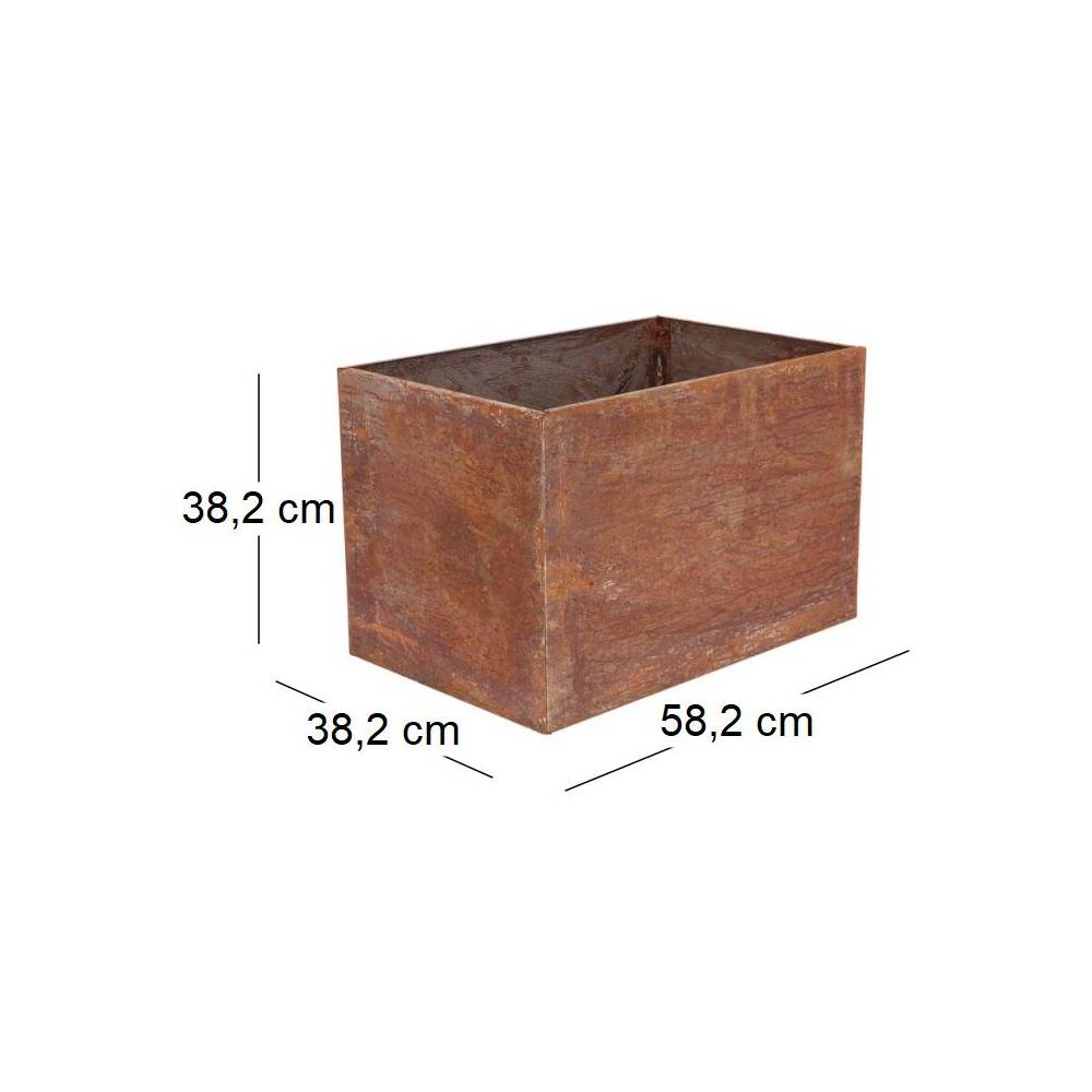 Esschert Design - Jardinière en acier corten rouille 58 x 38 x 38 cm Esschert's Garden - Imagen 3