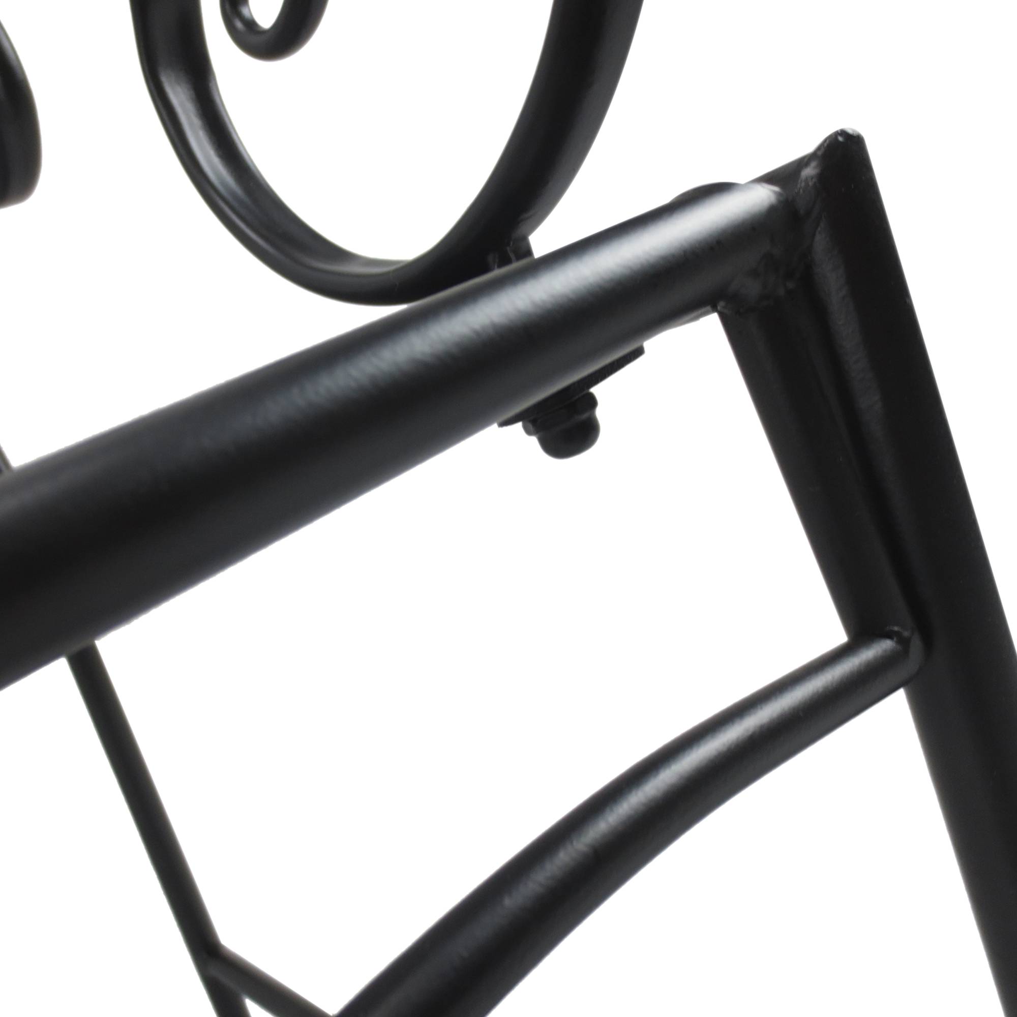 Banc de jardin 2 places en métal 107 x 55,5 x 90,5 cm Robuste en inox résistant aux intempéries pour balcon de jardin Park Black - Image 8