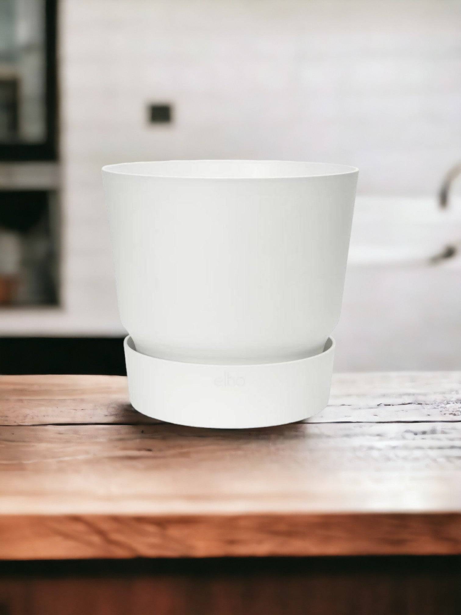 Cache-Pot Elho Greenville Blanc - D39 x H37- La Green Touch - Image 1