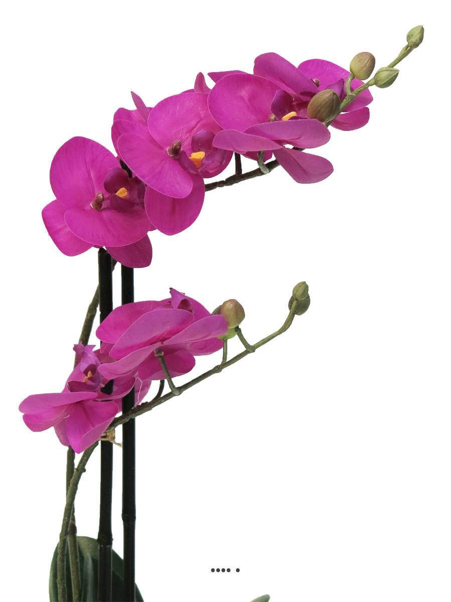 Artificielles - Orchidée Phalaenopsis factice Top Qualité & pot H50cm Rose fushia-BEST - dimhaut: H 50 cm - couleur: Rose fushia 730 - Imagen 3
