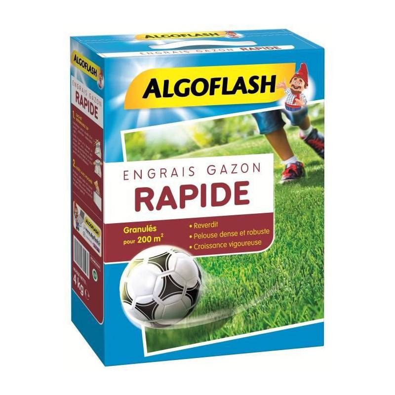 Algoflash - Algoflash Engrais Gazon Action Rapide - 4kg - Imagen 1