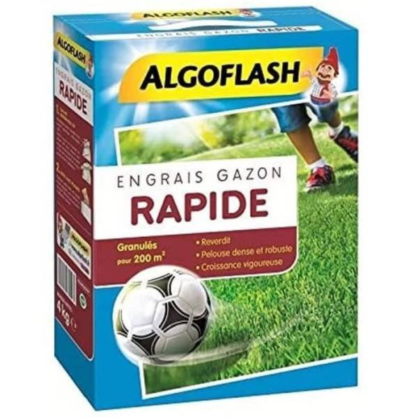 Algoflash - Algoflash Engrais Gazon Action Rapide - 4kg - Imagen 2