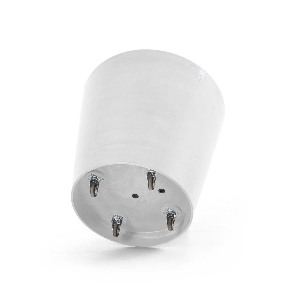 Ecopots - Pot Amsterdam à roulette 80 Pure White ECOPOTS - Imagen 2