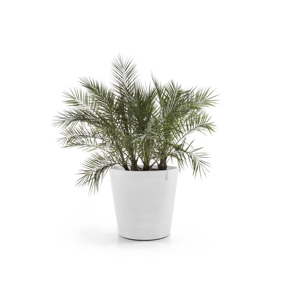 Ecopots - Pot Amsterdam à roulette 80 Pure White ECOPOTS - Imagen 3