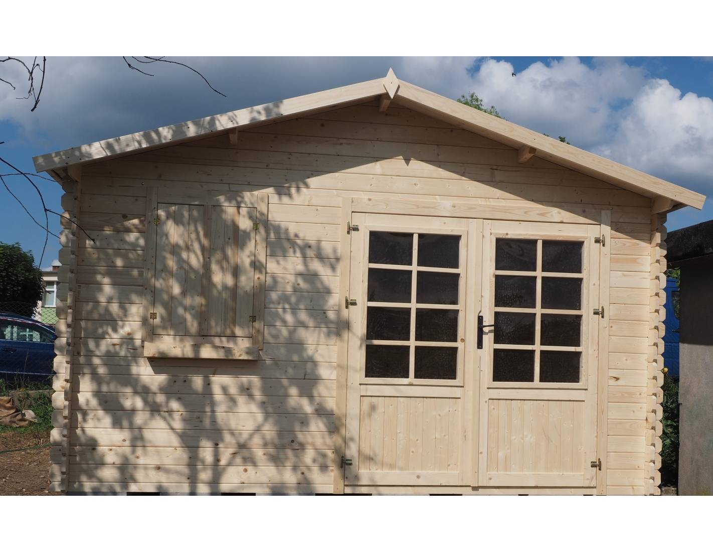 Altanka - Abri de jardin en bois - 12m2 - 4x3m - Ep. 28mm - Couleur: naturel - DOM124 - ALTANKA - Imagen 7