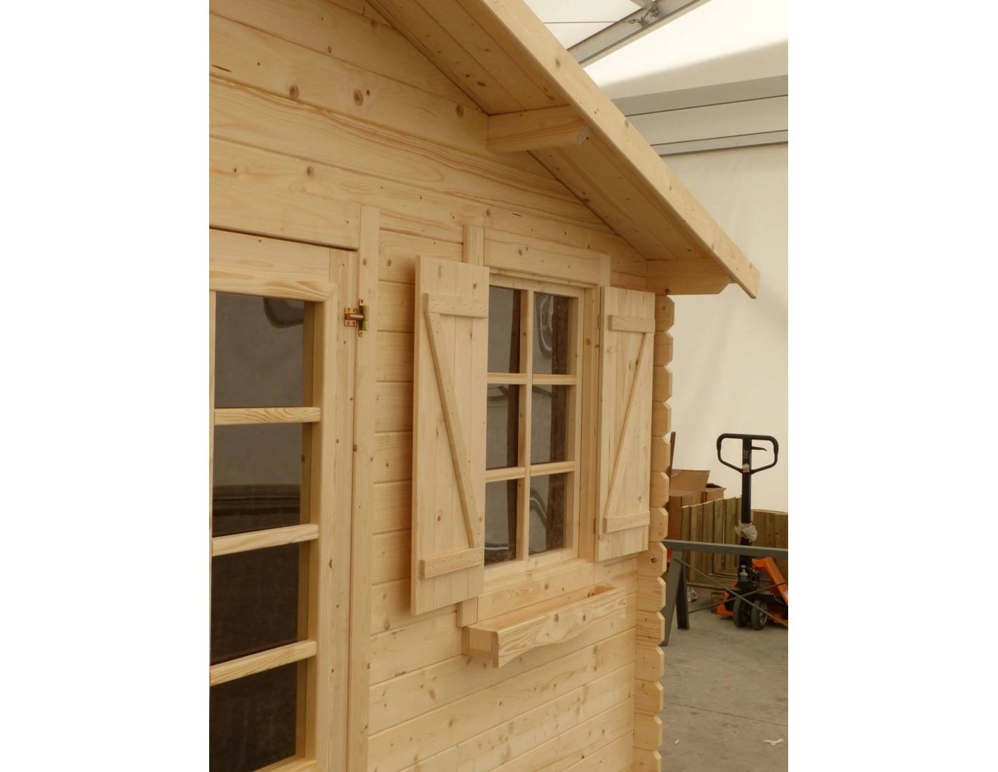 Altanka - Abri de jardin en bois - 12m2 - 4x3m - Ep. 28mm - Couleur: naturel - DOM124 - ALTANKA - Imagen 6
