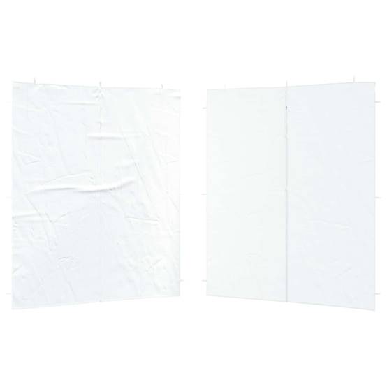 Mur de tente de fête PE et acier blanc 200 x 195 cm - PANGIVO - Image 2