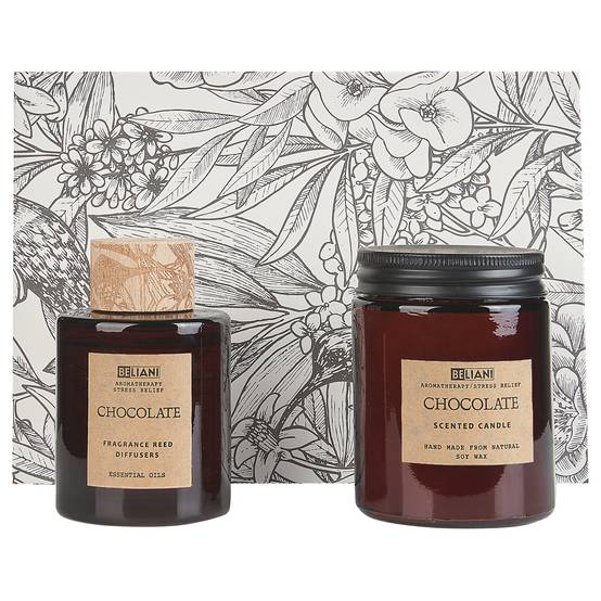 Beliani - Diffuseur de parfum Cire de soja Marron DARK ELEGANCE - 7x7x9- Beliani - Image 4