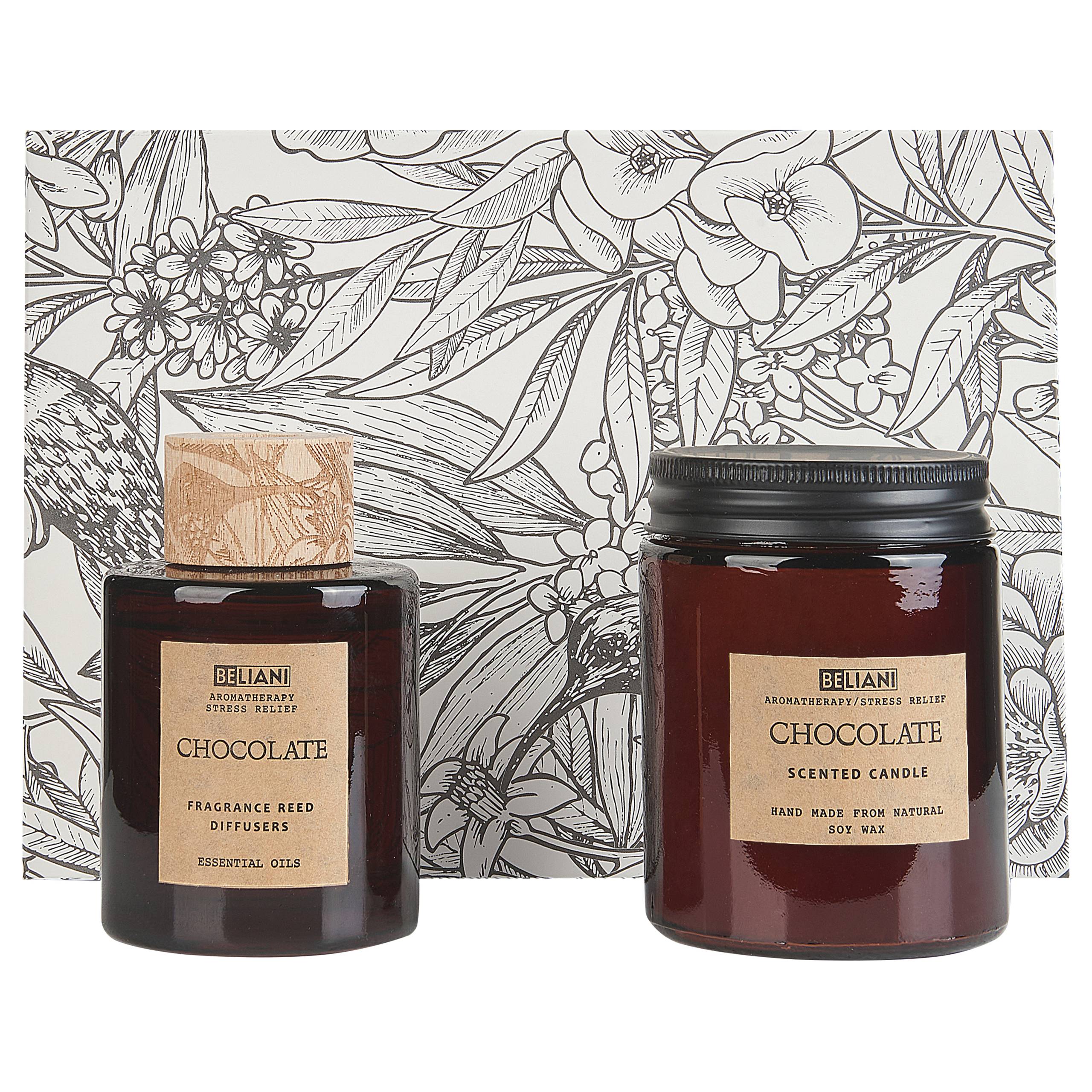 Beliani - Diffuseur de parfum Cire de soja Marron DARK ELEGANCE - 7x7x9- Beliani - Image 4