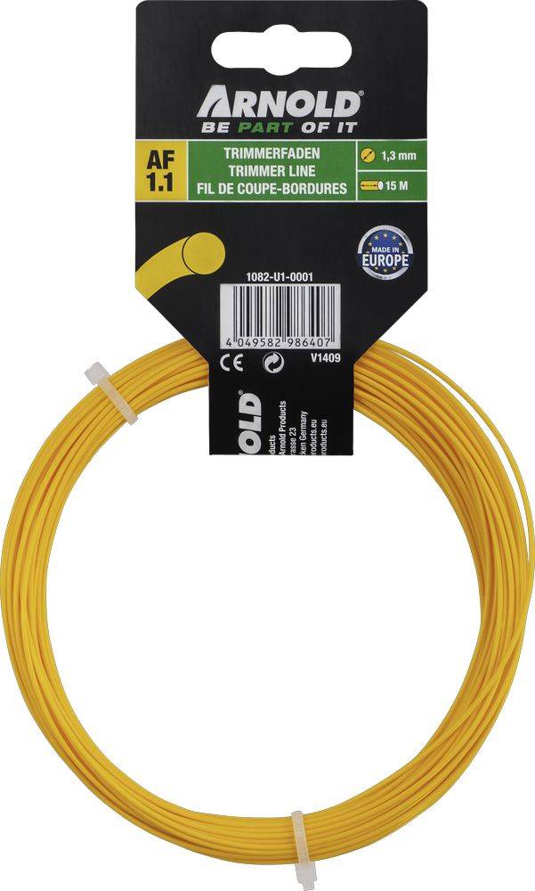 Arnold - Fil de coupe-bordure rond en nylon 1,3 mm × 15 m Arnold