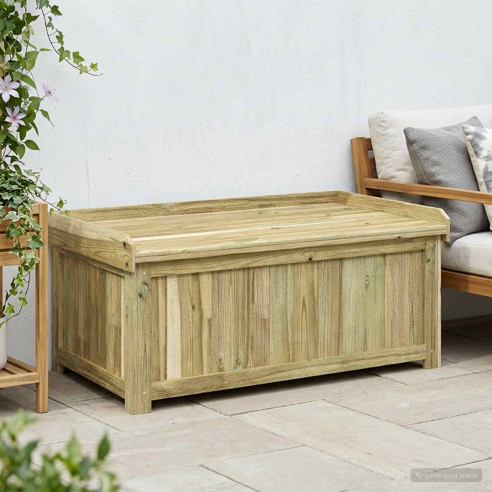 Vidaxl - Coffre à coussins d'extérieur Bois de pin imprégné vidaXL 42042675