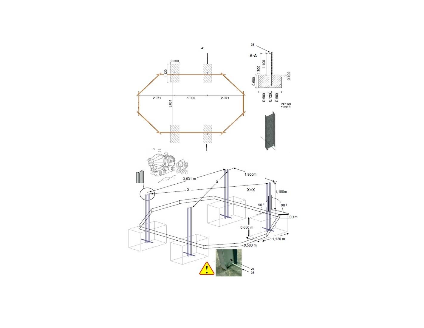 Altanka - Piscine en bois 6.57x4.07 - H.1.2 m fixations à sceller - BAS748OSPI+SZA - Imagen 7