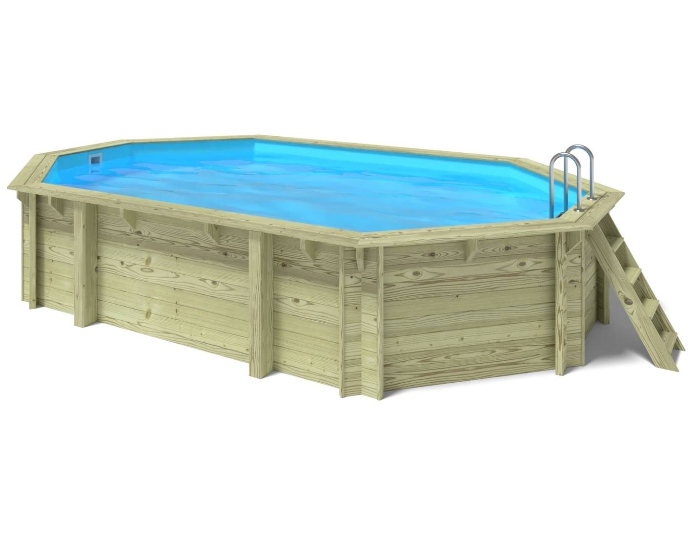 Altanka - Piscine en bois 6.57x4.07 - H.1.2 m fixations à sceller - BAS748OSPI+SZA - Imagen 3