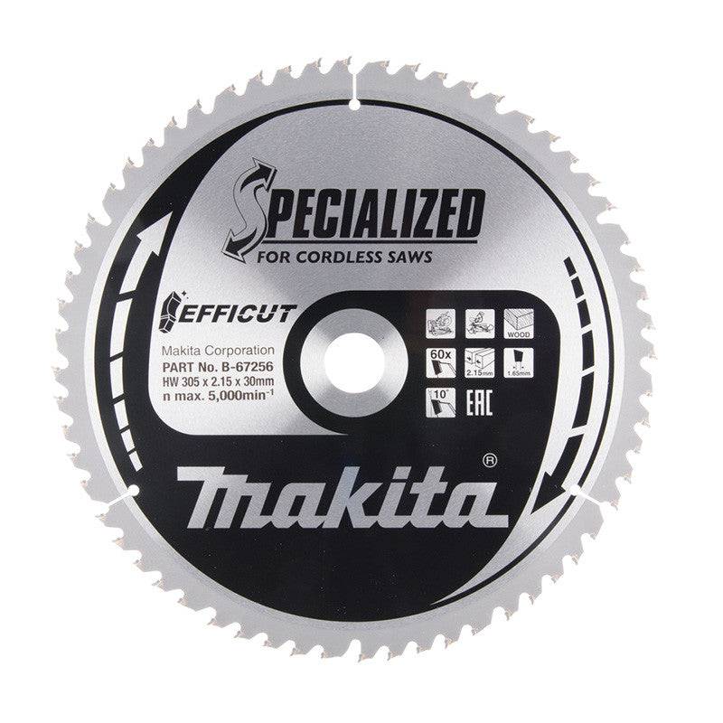 Makita - Lame TCT EFFICUT pour scies circulaires MAKITA B-67256 305x30mm, 60 dents, pour le bois Makita - Imagen 1