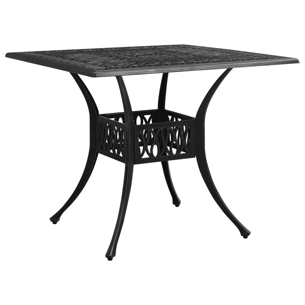 Helloshop26 - Ensemble de bistro jardin meuble extérieur terrasse 5 pièces aluminium coulé noir - Imagen 8