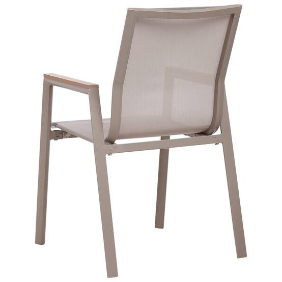 Beliani - Chaise de jardin Aluminium Taupe TIANO - 56x56x90- Beliani - Image 7
