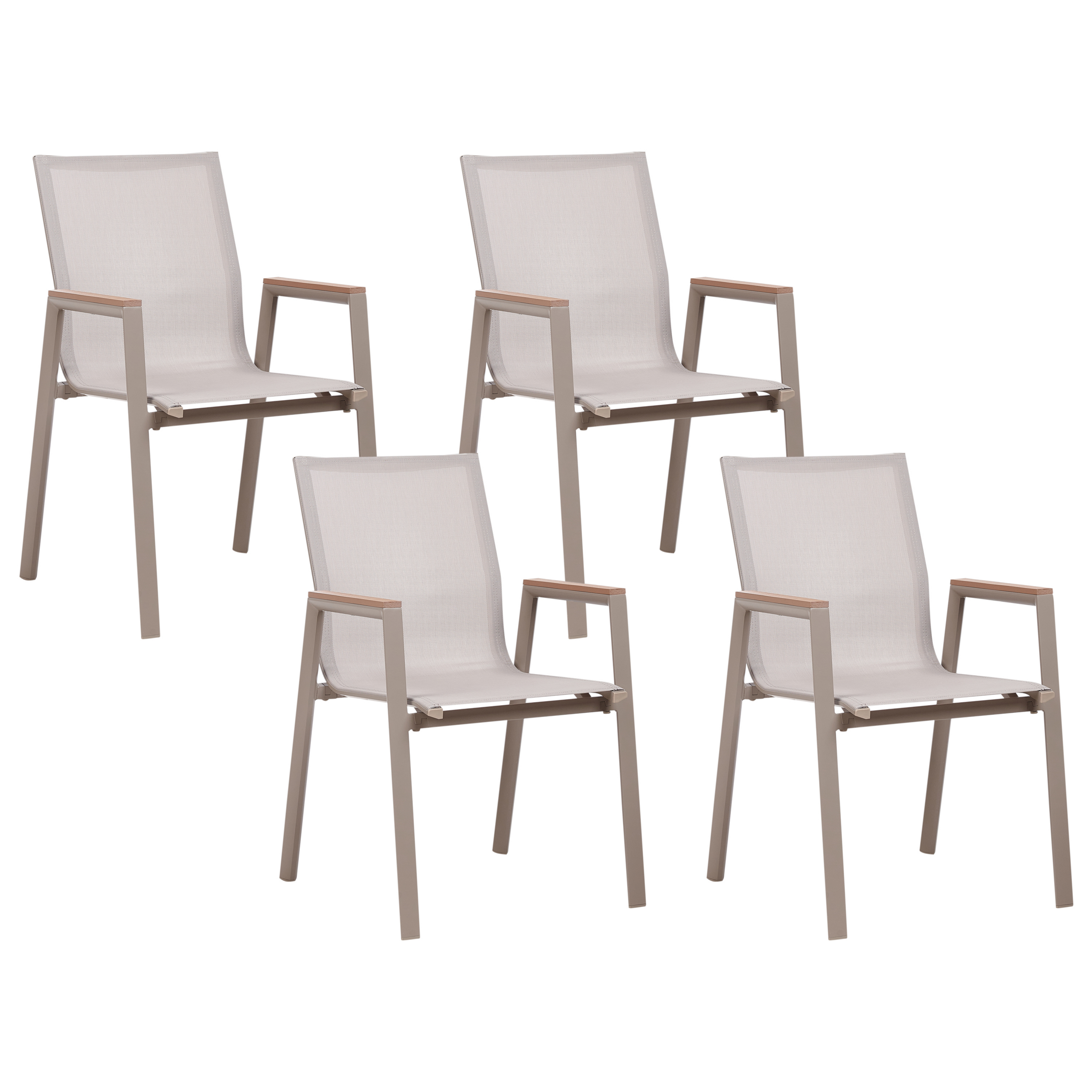 Chaise de jardin Aluminium Taupe TIANO - Beliani - Image 1