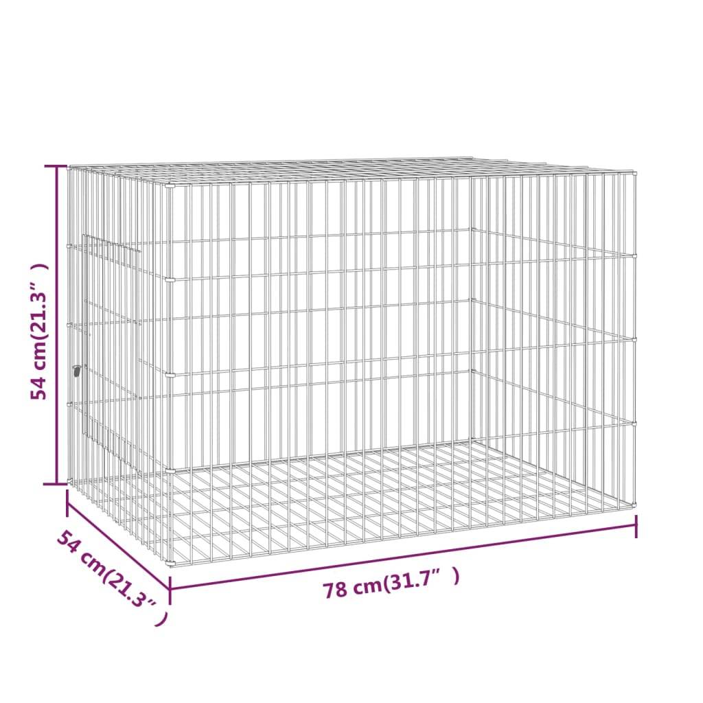 Vidaxl - Cage à lapin 78x54x54 cm Fer galvanisé vidaXL 171567 - Imagen 3