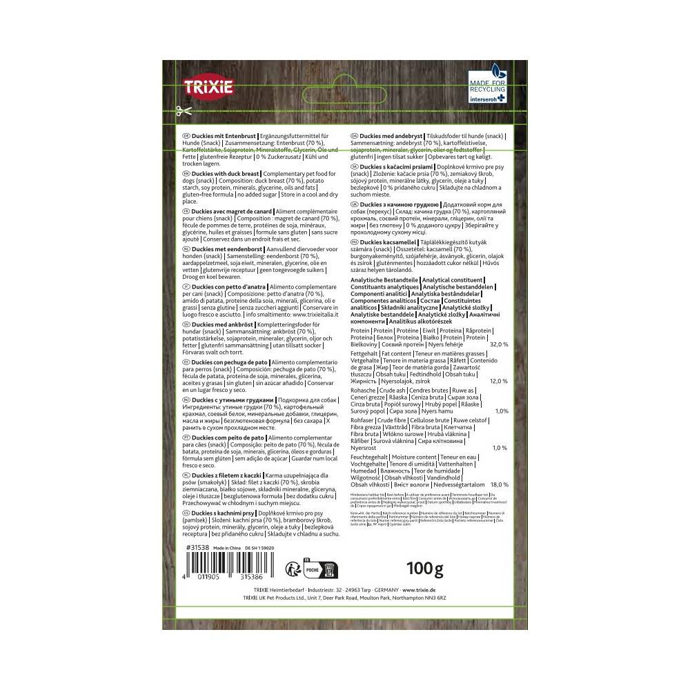 Trixie - Friandise snack os au magret de canard pour chiens 100 g - Imagen 4