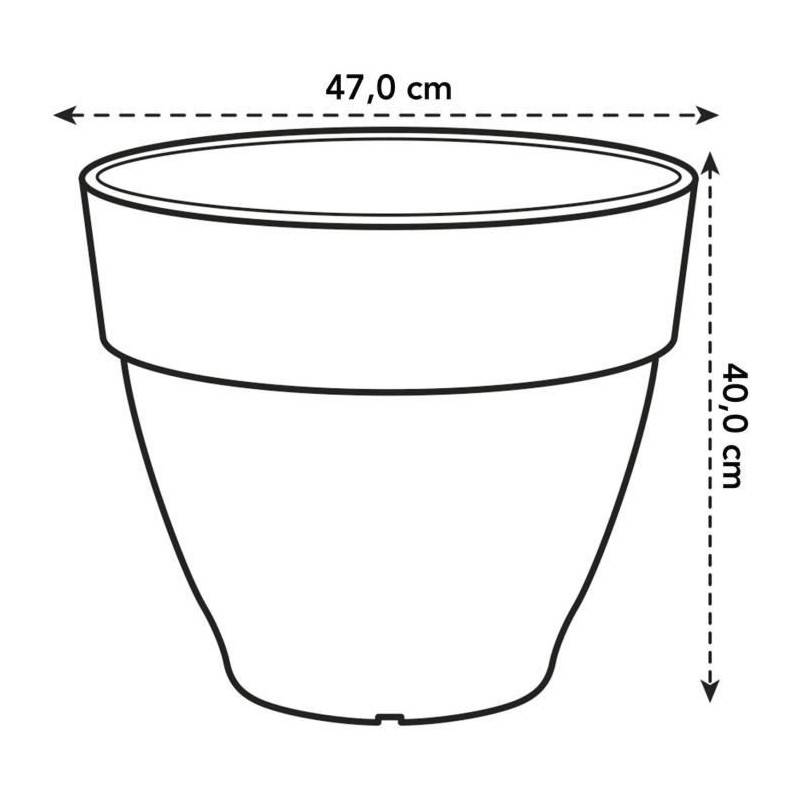 Elho - Pot De Fleurs Rond Vibia - Plastique Réservoir - ø47 - Anthracite - Imagen 2
