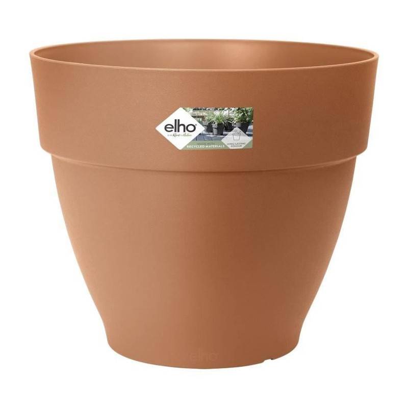 Elho - Pot De Fleurs Rond Vibia - Plastique Réservoir - ø47 - Anthracite - Imagen 1