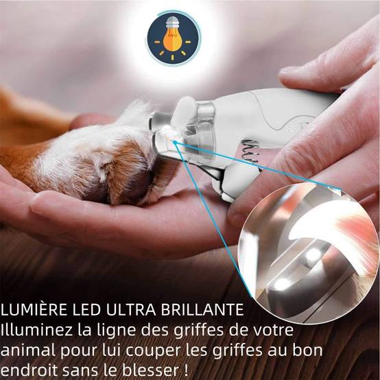 Coupe griffes avec lampe LED pour animaux - IntiMeg - Image 3