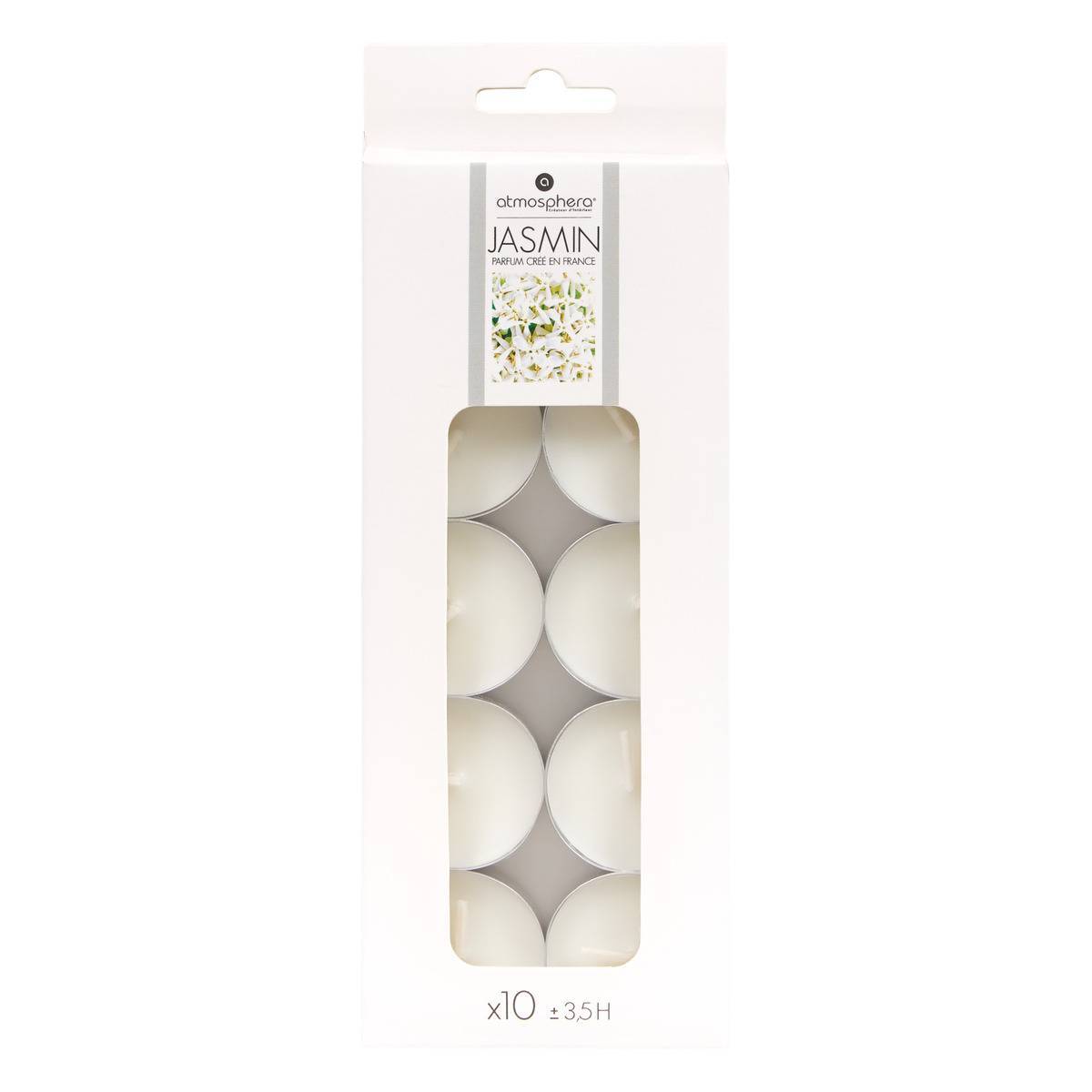 Atmosphera - Lot de 10 bougies parfumées jasmin 150g - Atmosphera Créateur d'intérieur - Imagen 1