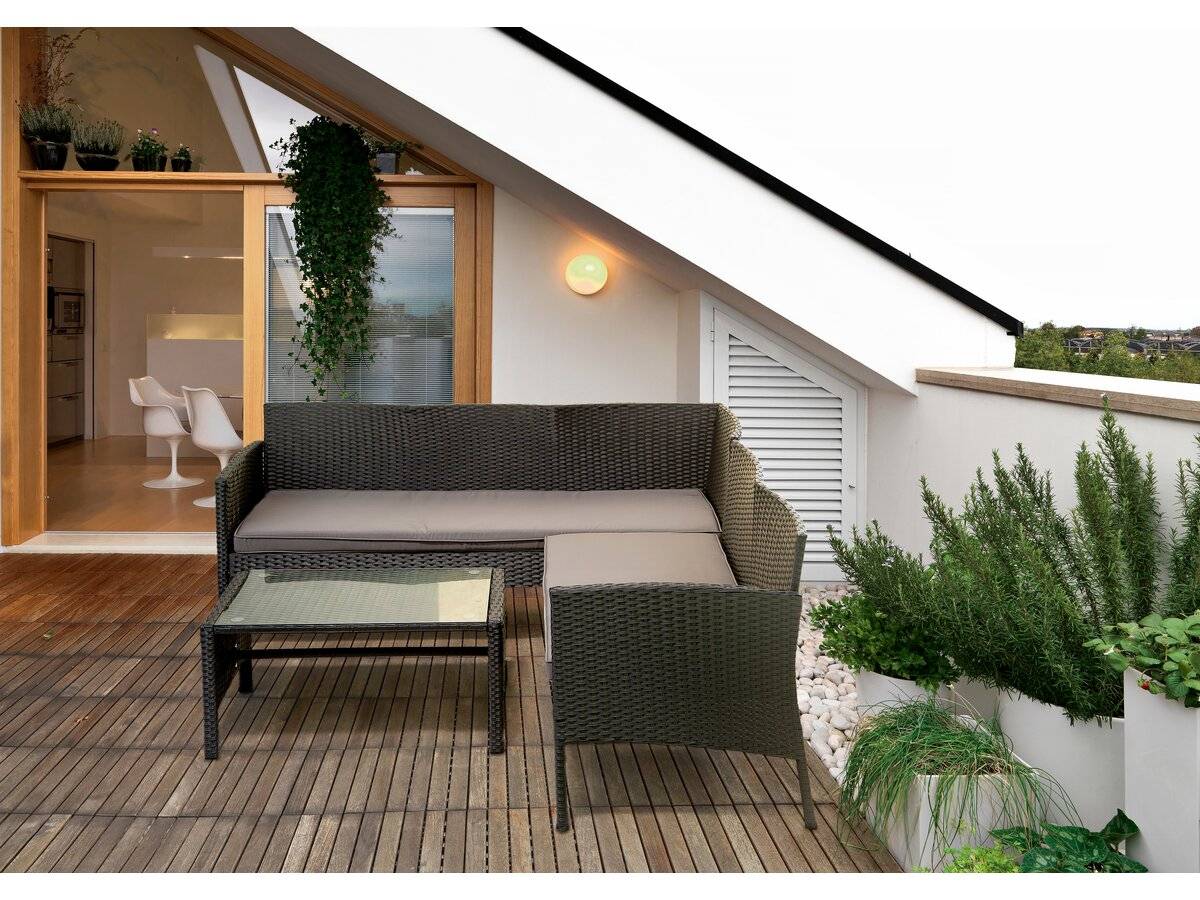 Habitat Et Jardin - Salon De Jardin En Résine Tressée "louisa" - 5 Places - Marron -habitat Et Jardin - Imagen 2