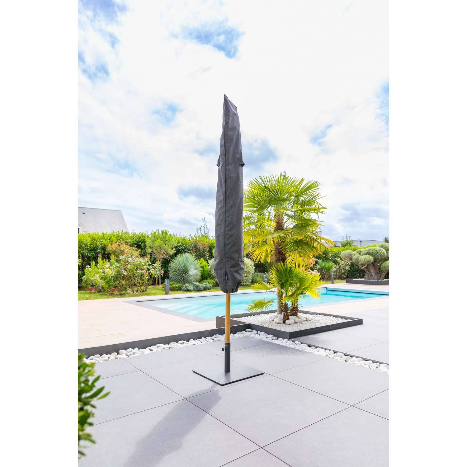 Hesperide - Housse de protection pour parasol HAMBO - 50 x 50 x 190 cm - Gris - Hespéride - Image 2