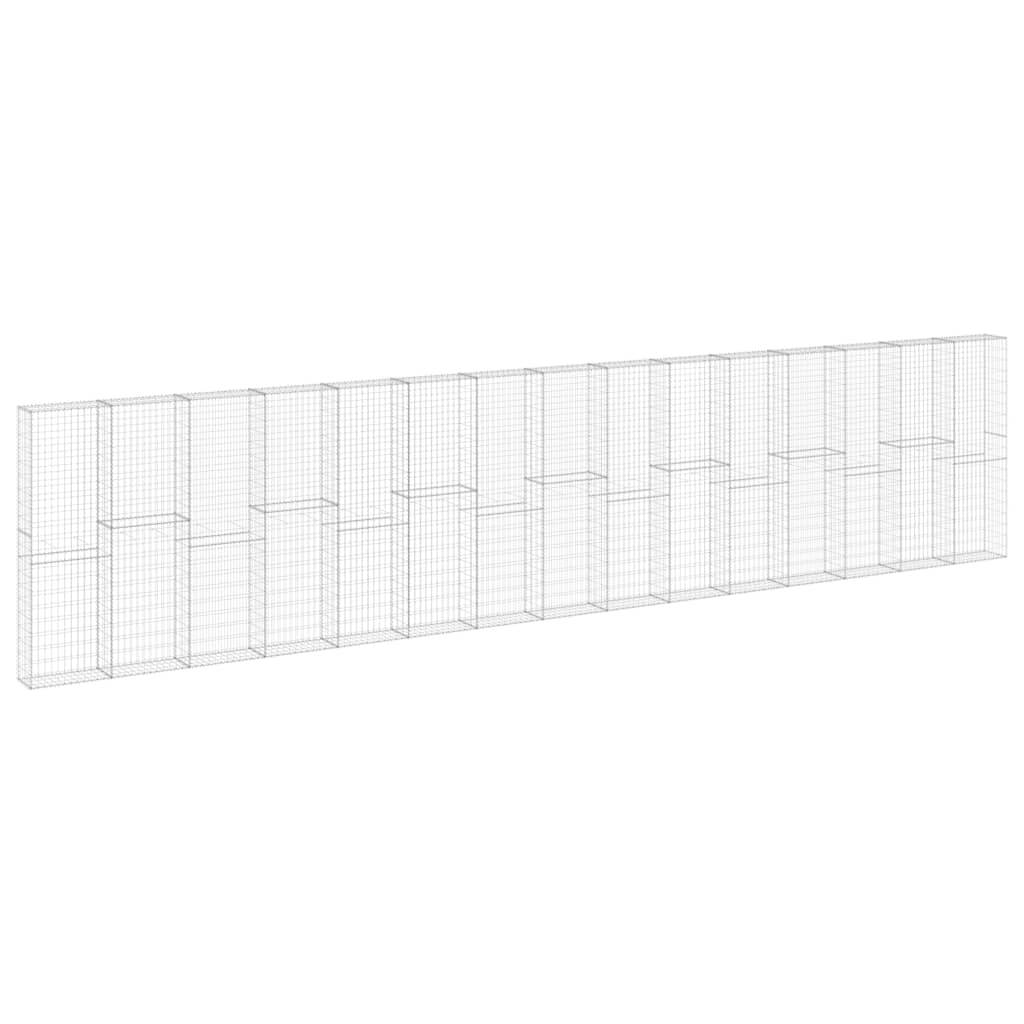 Mur en gabion avec couvercles Acier galvanisé 900 x 30 x 200 cm - PANGIVO - Image 2