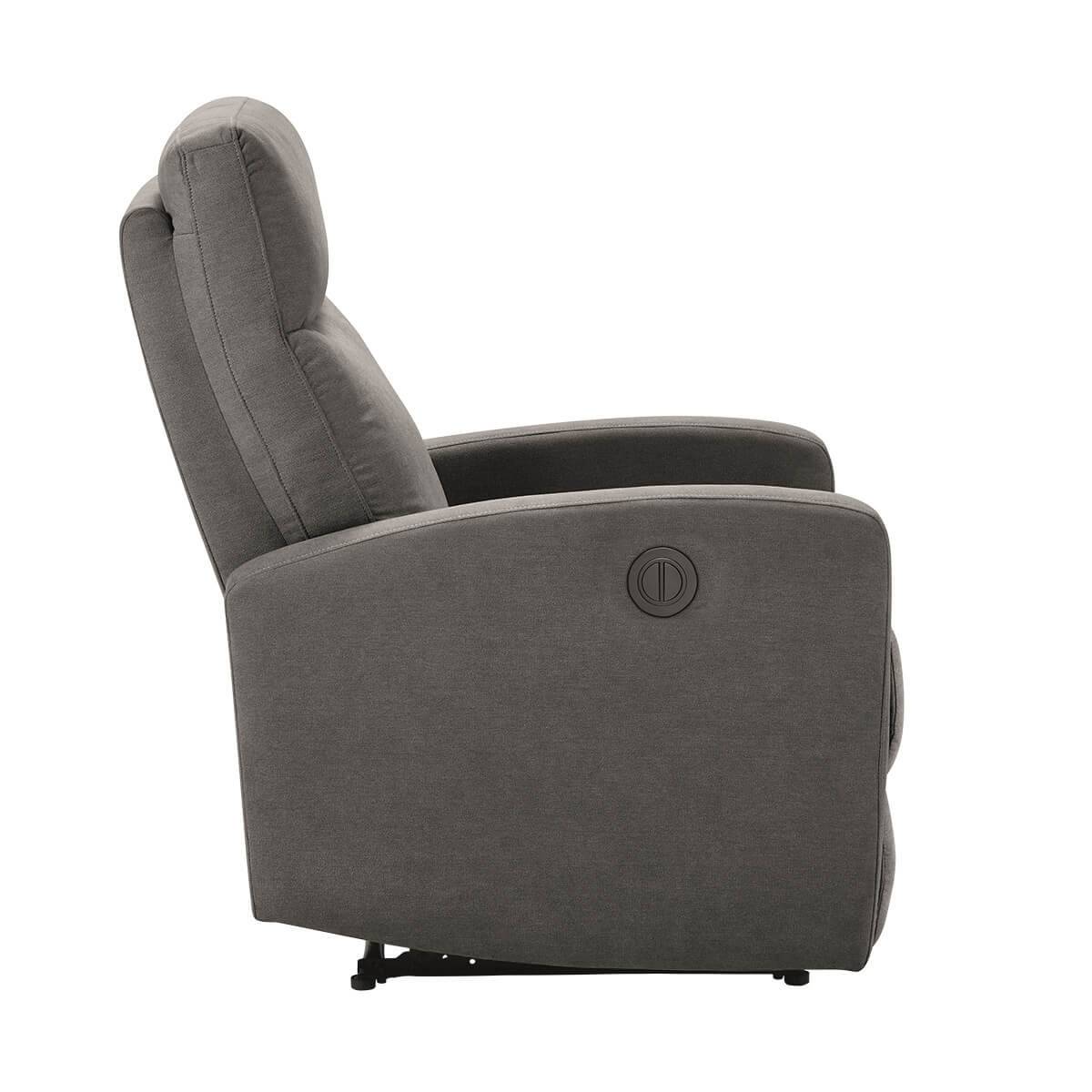 Fauteuil Relax Electrique Tissu Gris Foncé - LERIDA - Image 3