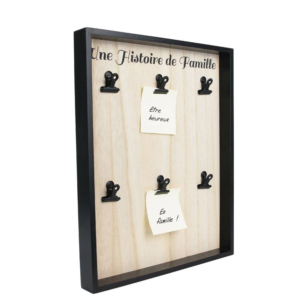 The Home Deco Factory - Porte Photo 6 Pinces "Clipboard" 38cm Noir - Image 2