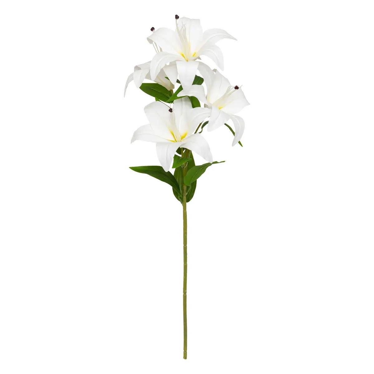 Tige Artificielle 4 Lys "Jago" 80cm Blanc - Image 1