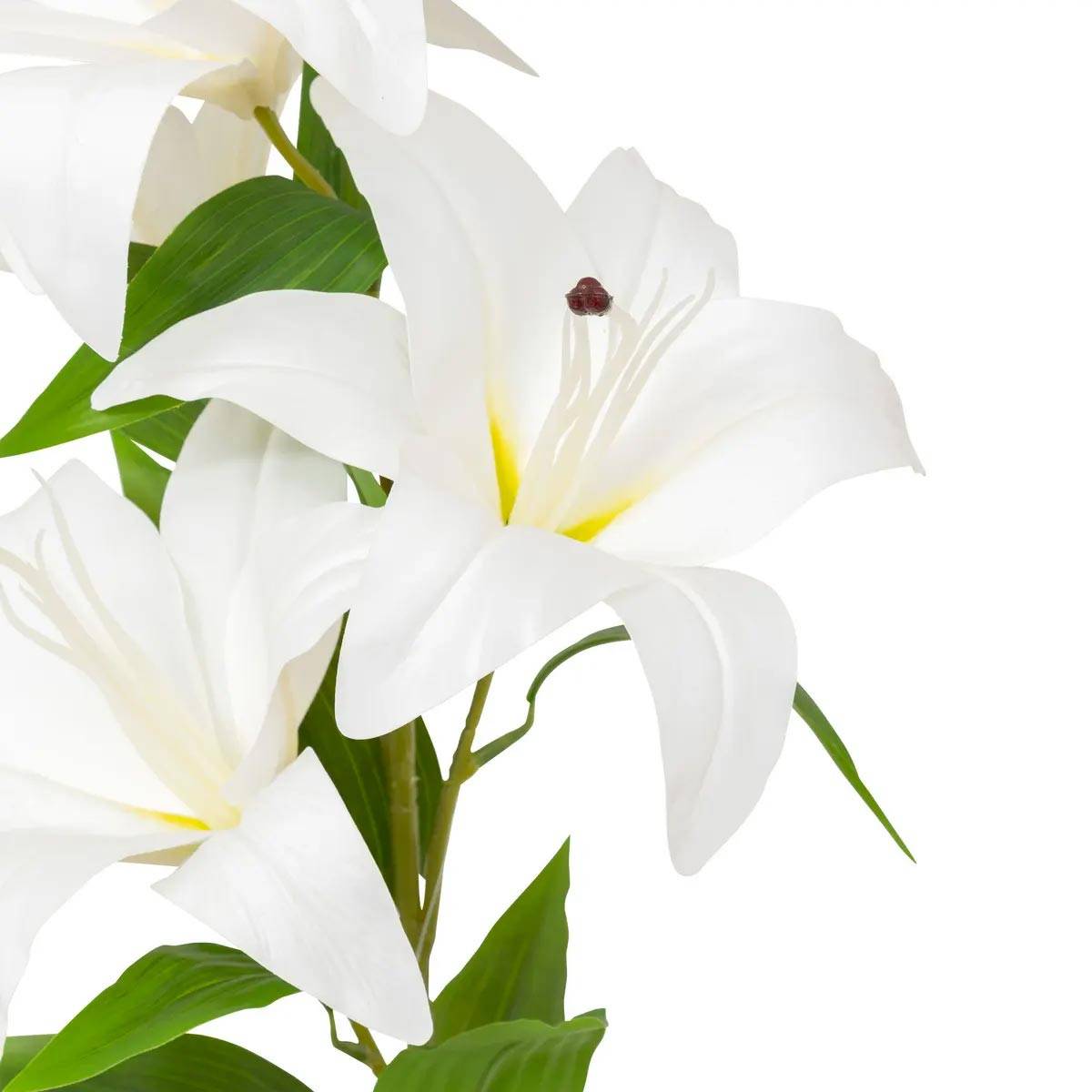 Tige Artificielle 4 Lys "Jago" 80cm Blanc - Image 2