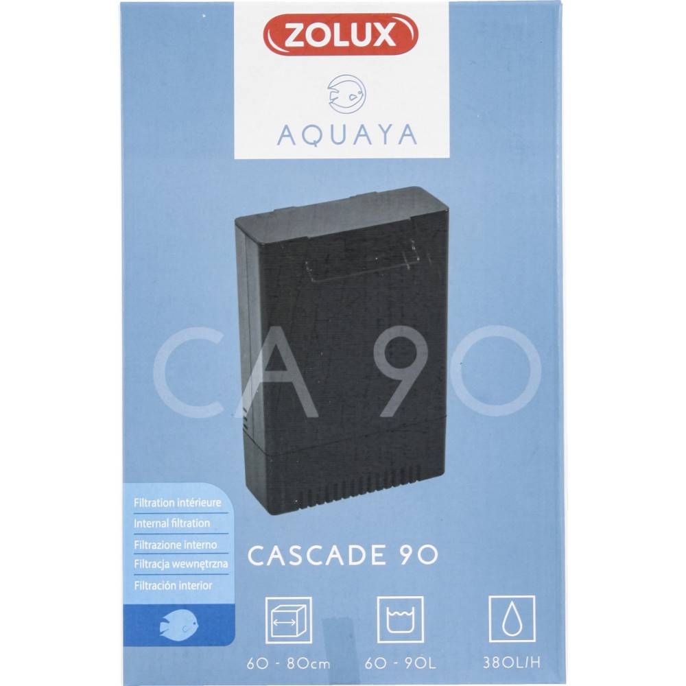 Zolux - Filtration intérieure cascade 90, puissance 5w 380l/h pour aquarium de 60 à 90l max - Imagen 3